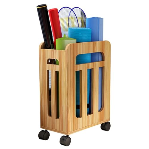 SBJKLYRN Support de Rangement, Support de Tapis Yoga en Bois