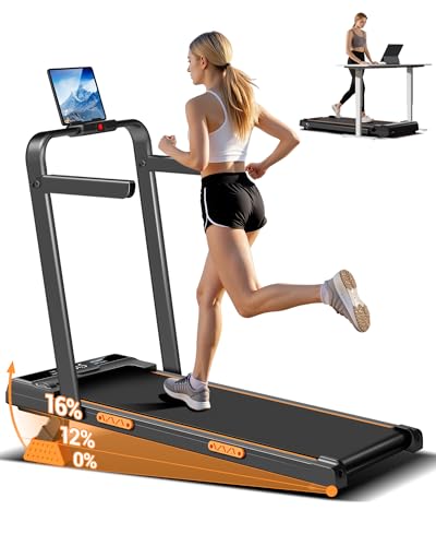 LONTEK Tapis de Marche Pliable Inclinable 16%, 10km/h Tapis