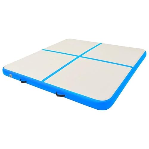 Tapis de yoga gonflable avec pompe - 200 x 200 cm - Tissu PV