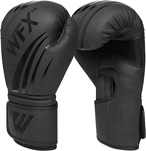 WFX Gants de Boxe Professionnels en Cuir MMA Sparring Kickbo