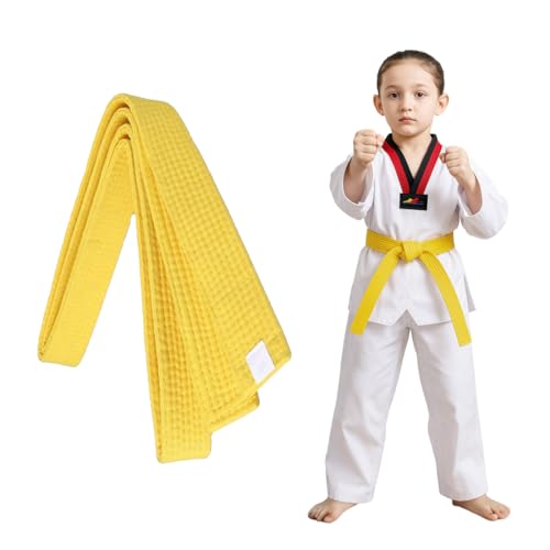 COYUN 1 pcs Ceintures Darts Martiaux, Jaune Ceintures de Jud