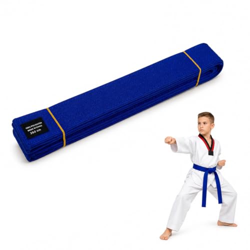JOVYTH 1 Ceinture Bleue Taekwondo 260 cm pour Karaté Judo Aï