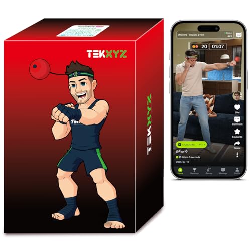 TEKXYZ® Balle de réflexe avec app de comptage et communauté 