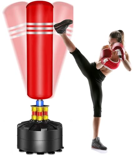 Moziel Sac de Frappe sur Pied Debout pour Adulte 175 cm Sac 