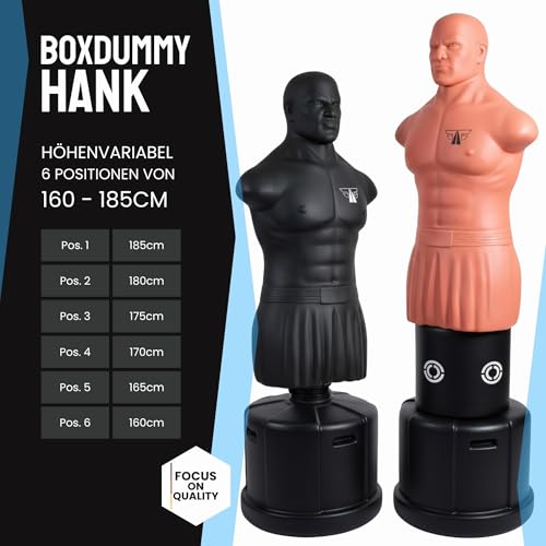 FOX-FIGHT Hank - Sac de Frappe sur Pied/Mannequin de Boxe, N