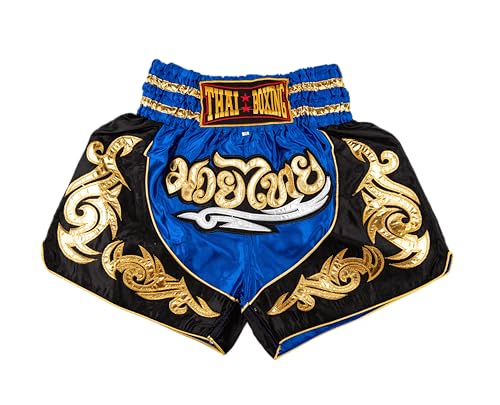 MUAY NATION Shorts de Boxe Thaï pour Hommes et Femmes, Short