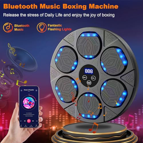 Machine de Boxe Musicale,9 Modes de Vitesse Music Boxing Mac
