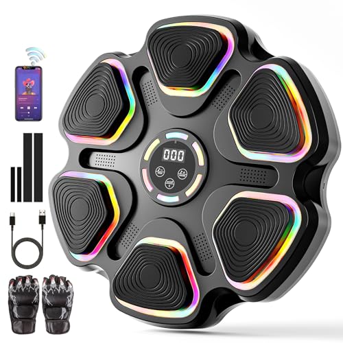 Machine de boxe musicale avec gants de boxe, machine de mont