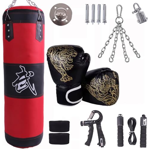 Sac De Frappe,Sac De Frappe Adulte,Sac De Boxe,15PCS Suspens