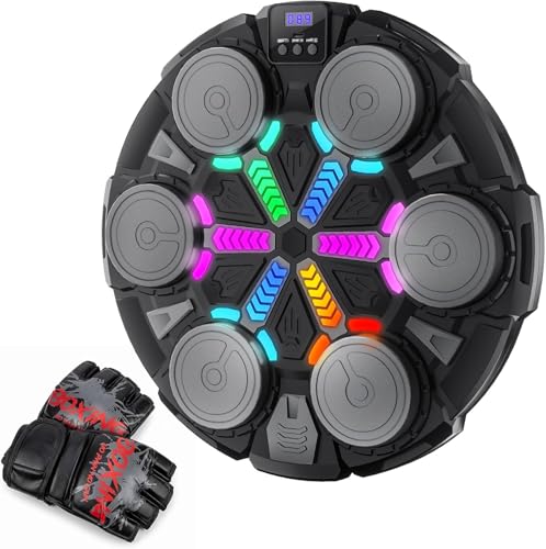 Machine de Boxe Musicale avec Bluetooth, Cible Murale Intera
