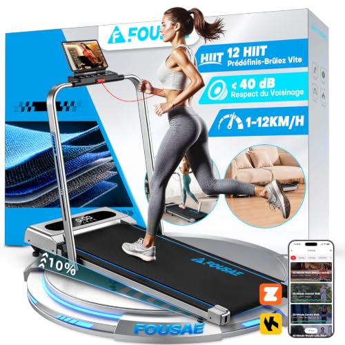Tapis de Course, FOUSAE Tapis de Marche Pliable avec 12 Prog