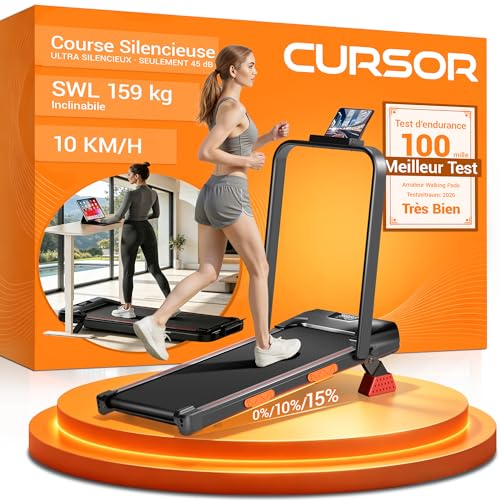 CURSOR Tapis de Marche Inclinable 15% à Triple Amortissement