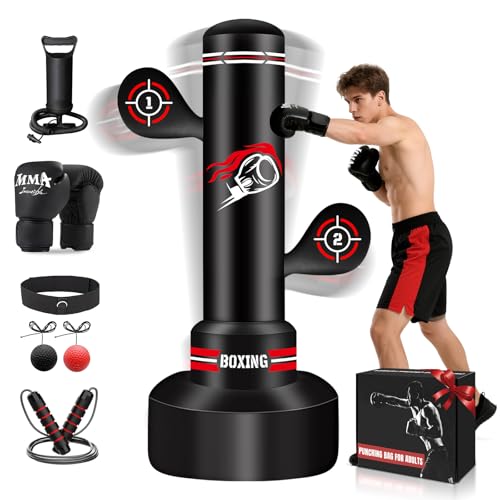 NZQXJXZ Sac de Frappe Adulte, 180cm Sac de Boxe Autoportant