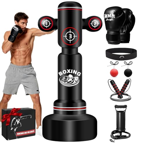 NZQXJXZ Sac de Frappe Adulte 180cm, Sac de Boxe Autoportant