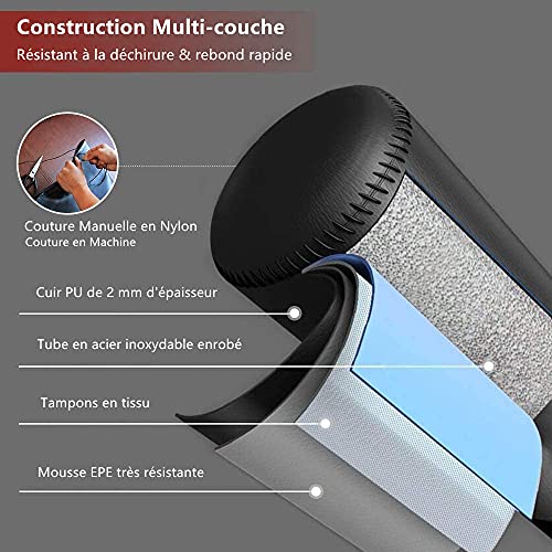 Dripex Sac de Frappe sur Pied Adulte 175cm Sac de Boxe Autop