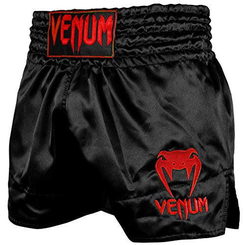 Venum, Classic Short de Muay Thai, Homme, M, Noir/Rouge