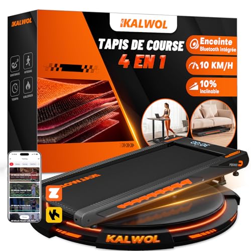 KALWOL Tapis de Course, Tapis de Marche avec Enceinte Blueto