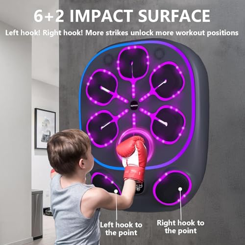 adeproptitysed Machine De Boxe Murale, 6 + 2 Surfaces De Fra