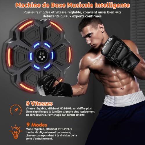 snawowo Music Boxing Machine Adulte - 9 Modes de 9 Vitesse B