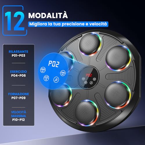 Machine de Boxe Musicale, Grand Modèle Mural Professionnel d