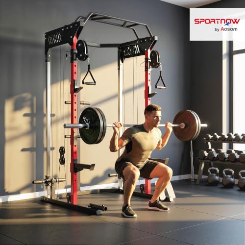 SPORTNOW Station de Musculation Power Rack 900kg avec Double
