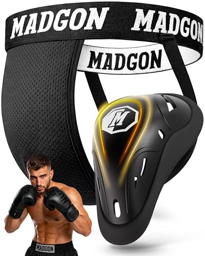 MADGON Coquille Boxe Homme - Protège-Génitaux pour MMA & Box