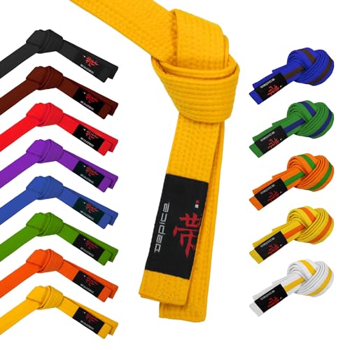 DEPICE Ceinture de Sport de Combat Adulte Unisexe, Jaune, 32