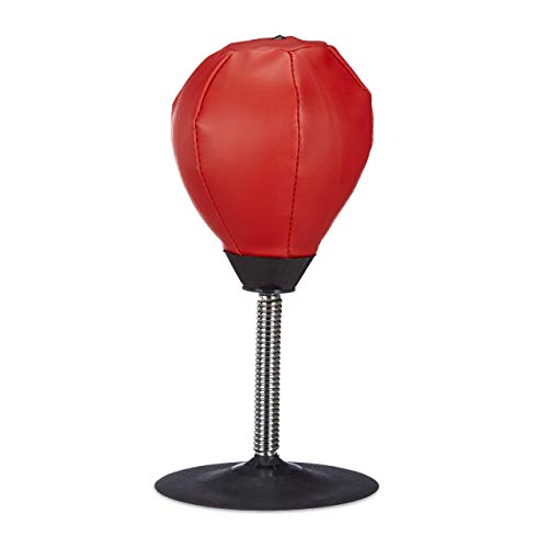 Relaxdays Punching Ball de table de bureau sac de boxe anti-